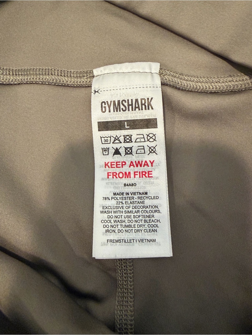 Gymshark Olive Green Athletic Leggings with Side Pockets Size L - Picture 6 of 6
